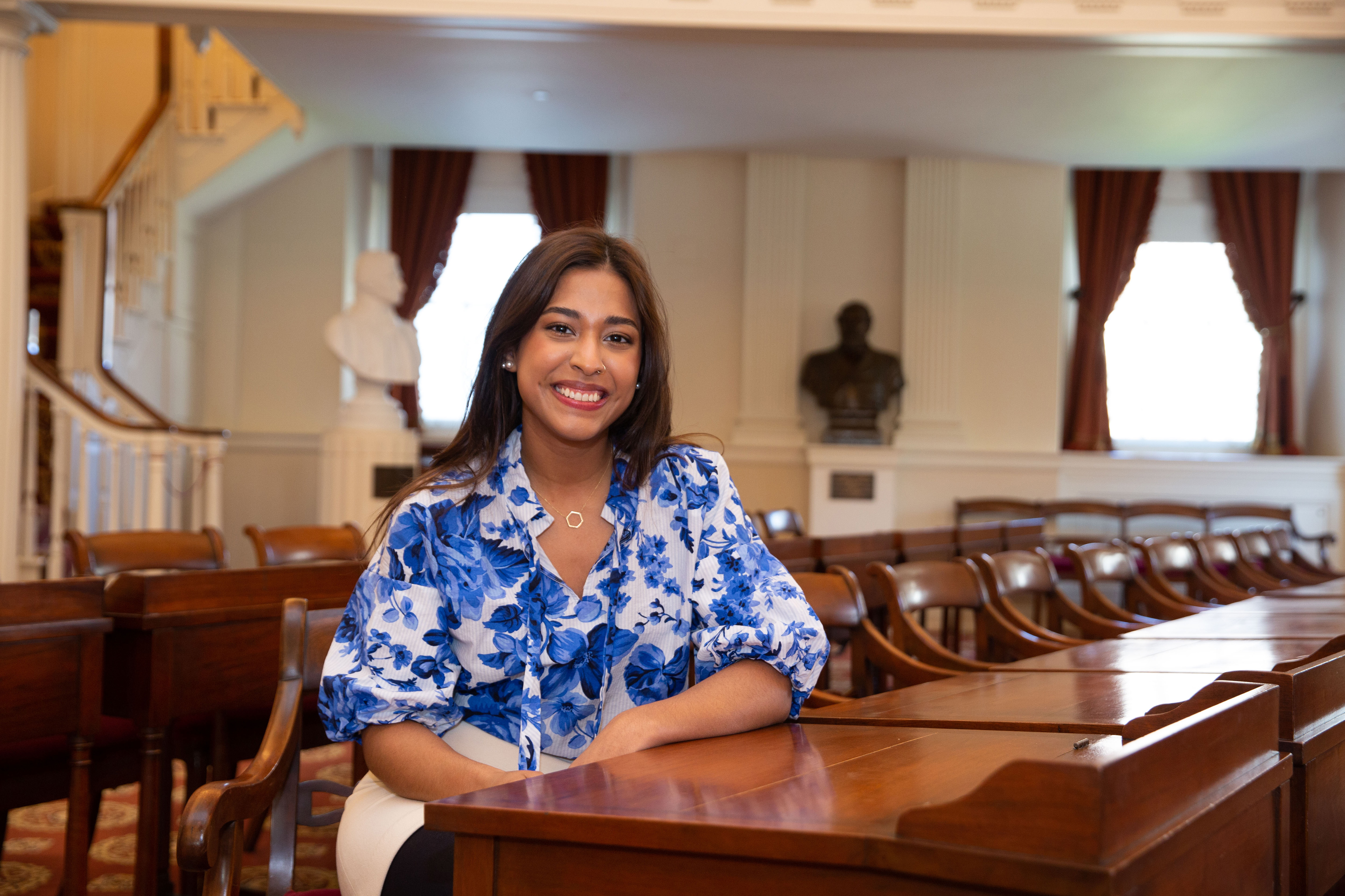 Sofhia Pineda Garay is exploring continuing her education with graduate school across subject areas including public policy, public administration and education administration. The Wilder School  dual-degree program  offering a master of public administration and juris doctorate are also on her radar.